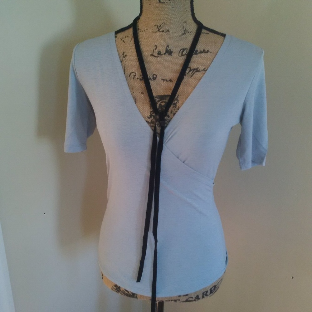 Baby blue short sleeve shirt